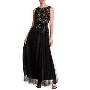 Marina Lace Waist Tie Gown